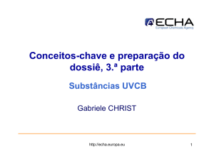 Substâncias UVCB - ECHA