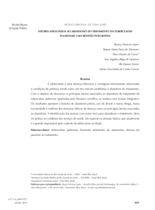 Revista Baiana de Saúde Pública 661 Resumo A tuberculose é uma