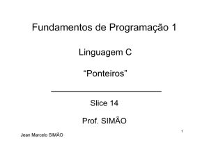 14. Linguagem C – Introdução à Ponteiros .