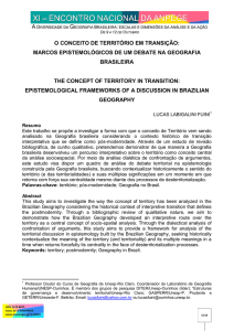 o conceito de território em transição: marcos
