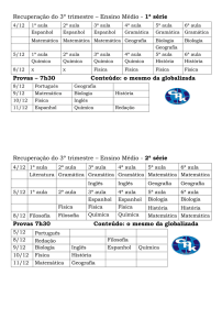 Recuperação do 3º trimestre – Ensino Médio