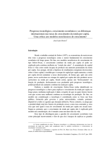 Progresso tecnológico, crescimento econômico e as diferenças