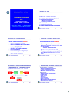 Slides da aula sobre Introdução à Computação