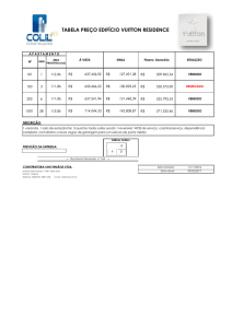 tabela preço edifício vuitton residence