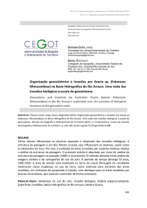 Organização geossistêmica e invasões por Acacia sp. (Fabaceae