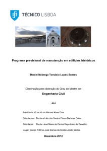 Programa previsional de manutenção em edifícios