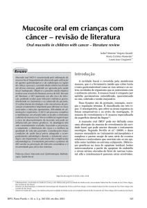 Mucosite oral em crianças com câncer – revisão de literatura
