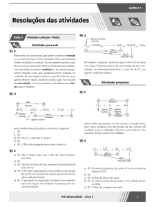 Resoluções das atividades