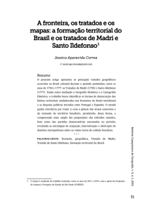 A fronteira, os tratados e os mapas: a formação - AGB