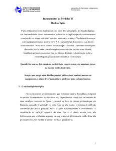 Instrumentos de Medidas II Osciloscópios - IFSC