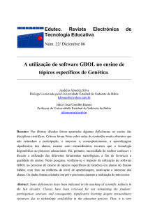 A utilização do software GBOL no ensino de tópicos