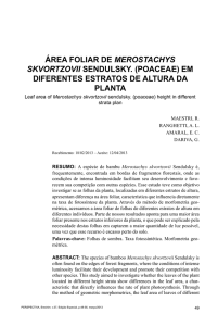 ÁREA FOLIAR DE MEROSTACHYS SKVORTZOVII