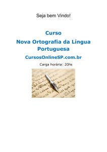 Curso Nova Ortografia da Língua Portuguesa