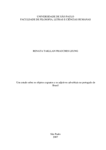 Um estudo sobre os objetos cognatos e os adjetivos