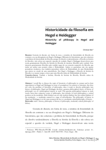 Historicidade da filosofia em Hegel e Heidegger