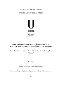projeto de reabilitação de imóvel histórico no tecido urbano de lisboa