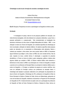 Climatologia na sala de aula - Observatorio Geográfico de América