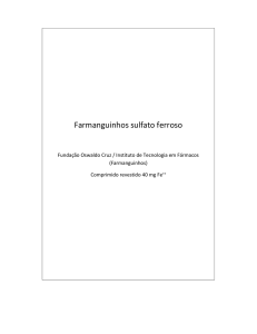 Sulfato Ferroso 40 mg - Farmanguinhos
