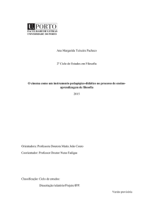 Ana Margarida Teixeira Pacheco 2º Ciclo de Estudos em Filosofia O