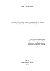 Efeito da temperatura sobre a regulação da síntese de ácidos