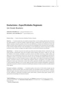 Enoturismo e Especificidades Regionais: Um Estudo Brasileiro