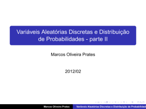 Variáveis Aleatórias Discretas e Distribuição de Probabilidades