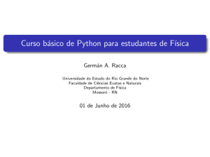Curso básico de Python para estudantes de Física