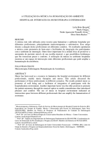 A utilização da música na humanização do ambiente hospitalar