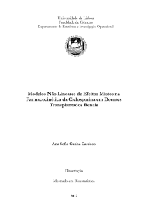 2012 Modelos Não Lineares de Efeitos Mistos na Farmacocinética