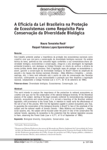 A Eficácia da Lei Brasileira na Proteção de Ecossistemas como
