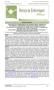 avaliação do conhecimento do paciente renal crônico em