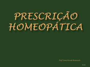 Prescrição homeopática