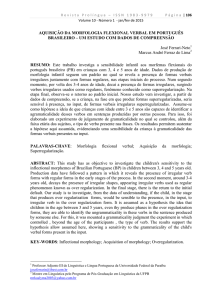 AQUISIÇÃO DA MORFOLOGIA FLEXIONAL VERBAL EM