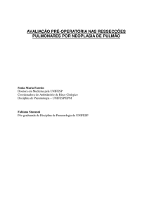 avaliação pré-operatória nas ressecções pulmonares por