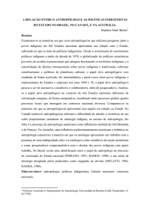 A RELAÇÃO ENTRE O ANTROPÓLOGO E AS POLÍTICAS