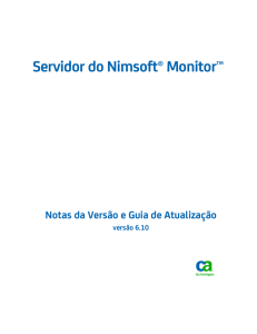 Notas da Versão e Guia de Atualização do Servidor do Nimsoft
