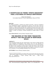 o significado do termo “efeito emanante” para a natureza do