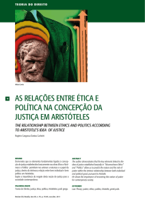 as relações entre ética e política na concepção da justiça em