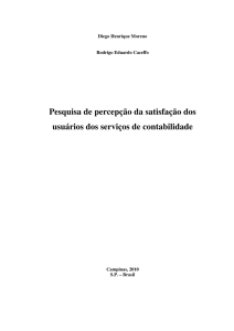 Pesquisa de percepção da satisfação dos usuários dos serviços de