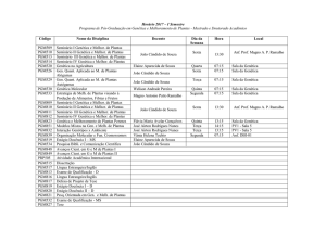 Horário PPG Genética e M de Plantas Acadêmico 20171