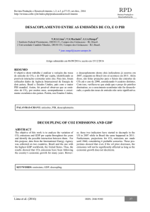 desacoplamento entre as emissões de co2 e o pib - Cefet-RJ