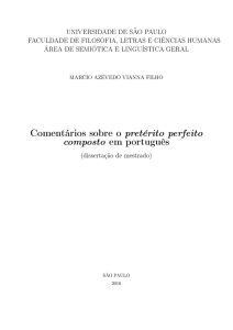 Comentários sobre o pretérito perfeito composto em