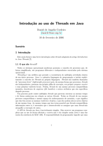 Introduç˜ao ao uso de Threads em Java