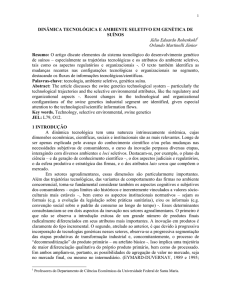 dinâmica tecnológica e ambiente seletivo em genética de