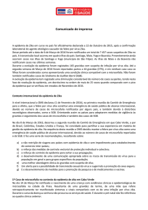 Comunicado de Imprensa Caso suspeito de Microcefalia