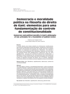 Democracia e moralidade política na filosofia do direito de Kant