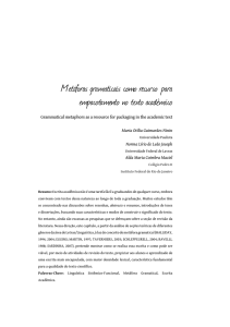 Metáforas gramaticais como recurso para empacotamento no texto