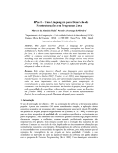 Uma Linguagem para Descrição de Reestruturações - ICEB-UFOP