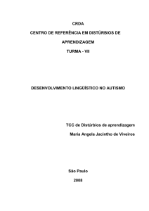 O desenvolvimento da Linguagem no Autismo - CRDA