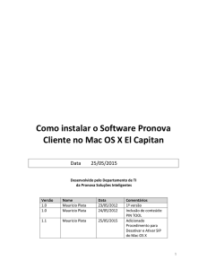 Como instalar o Software Pronova Cliente no Mac OS X El Capitan